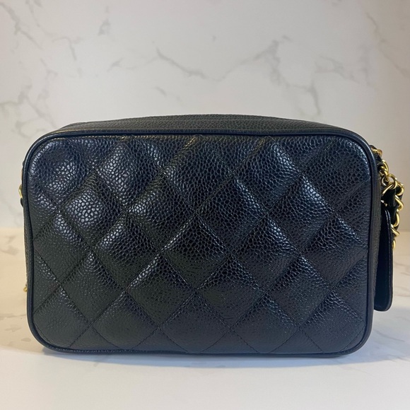 SOLD Vintage Small Chanel Black Caviar Camera Bag - Picture 7 of 16